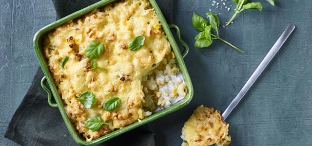Cheese and Sweetcorn Pasta Bake